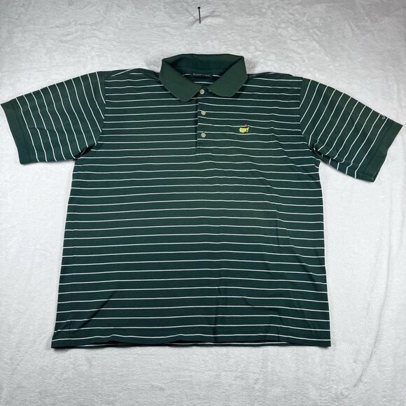 Other - Augusta National Golf Shop Masters Grn Strp Polo Shirt 60s Two-Ply Mercerized Lg